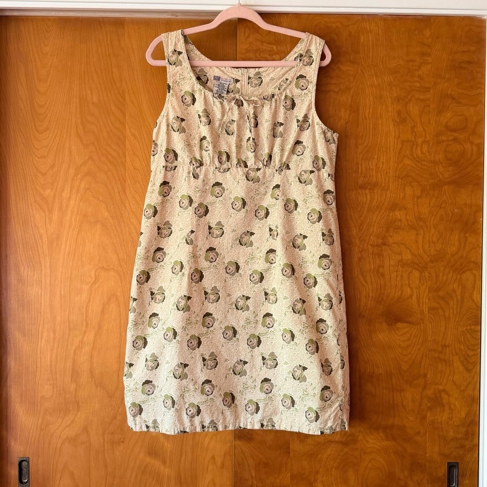 Vintage 90's Faded Glory Cottagecore Floral Empire Waist Dress Size XL Y2K